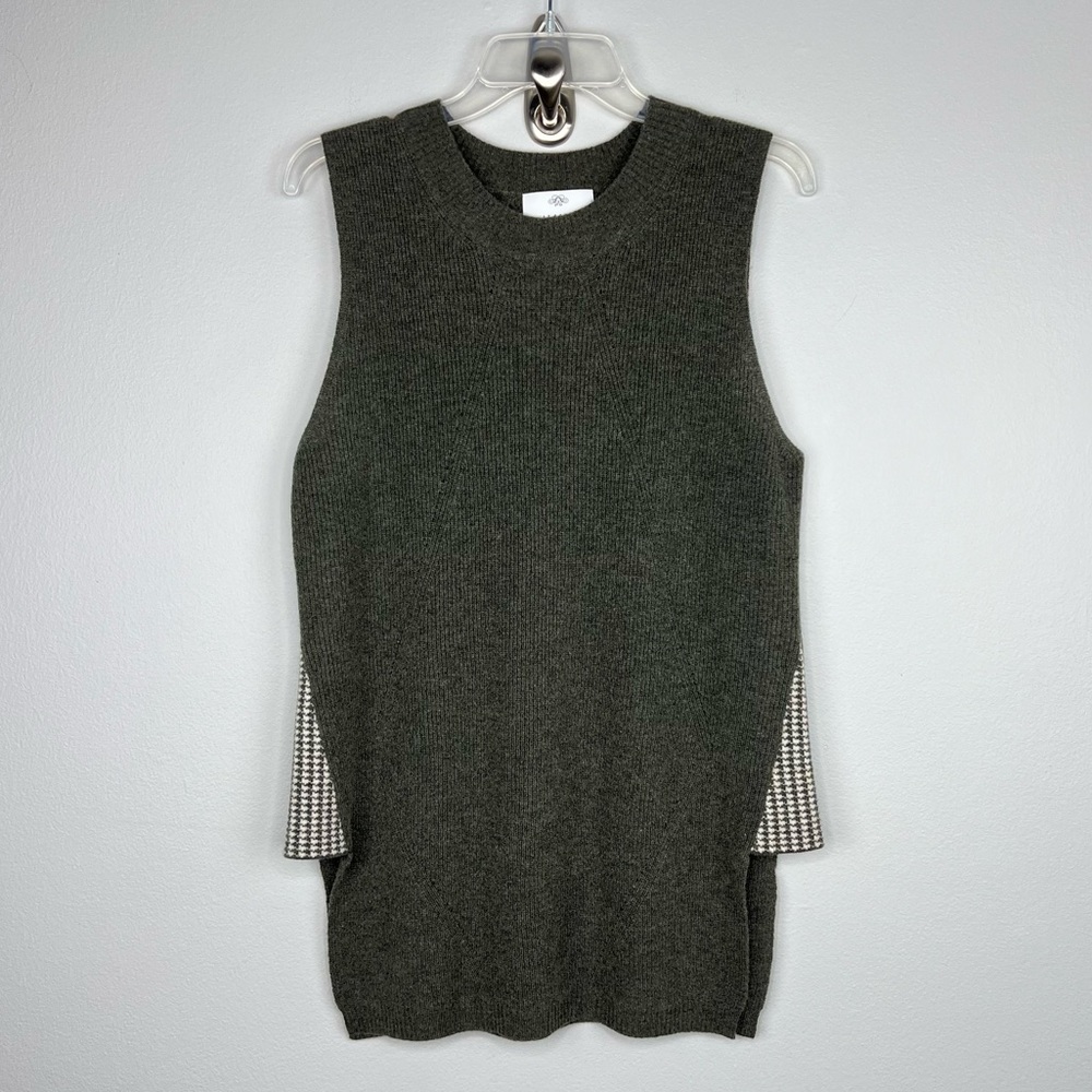 Allude Virgin Wool Cashmere Sweater Vest Women's Sz M